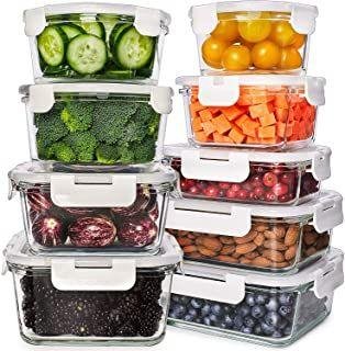 Prep Naturals Glass Meal Prep Containers - Food Prep Containers with Lids Meal Prep - Food Storage Containers Airtight