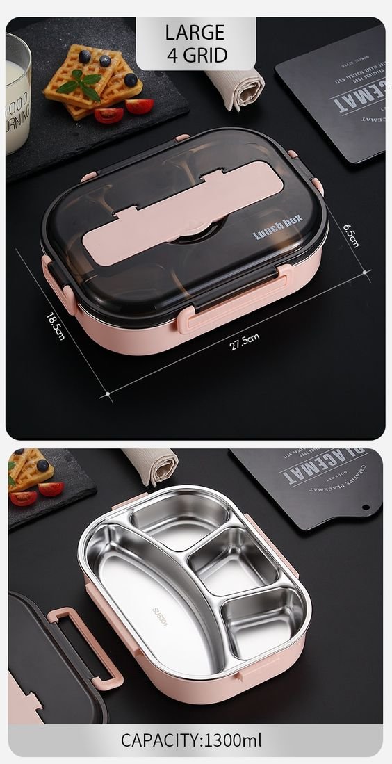 Lunch Box With Compartment Tableware Microwave Food Container Box